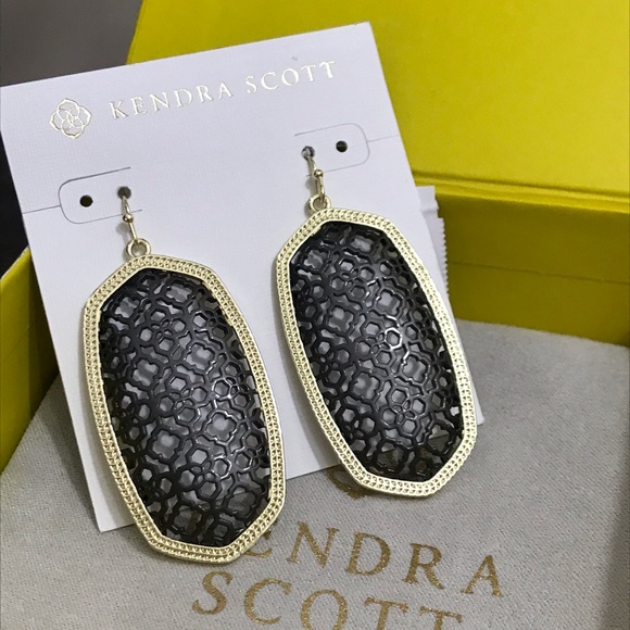 NWT Kendra Scott Danielle’s Gold/Gunmetal Filigree - Picture 6 of 7
